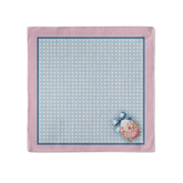 Jogo de Guardanapos Ovo de Páscoa Azul e Rosa com Argolas de Orelhinhas - 2 Peças Belchior - Ela Decora